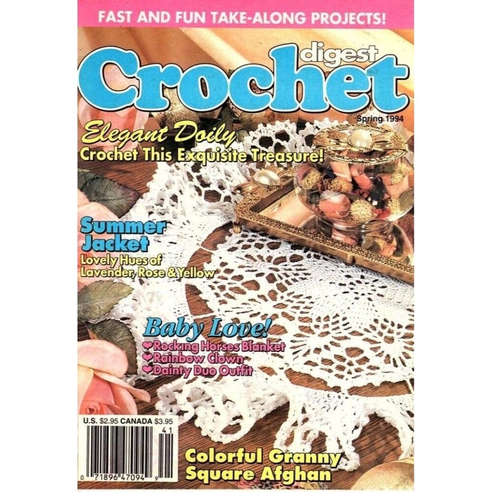 Crochet Digest Spring 1994 13 Fast and Fun Take Along Project Pattern Book
